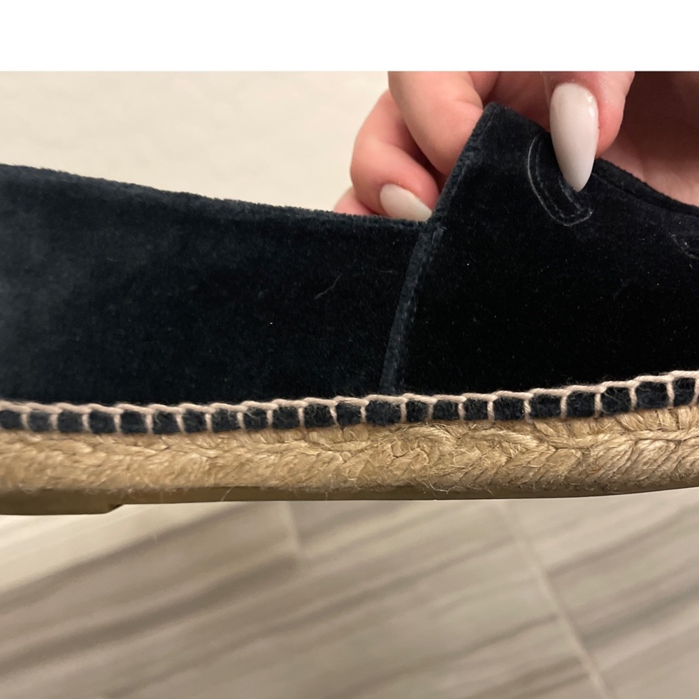Chanel Dark Navy Velvet Espadrilles - Picture 10 of 13